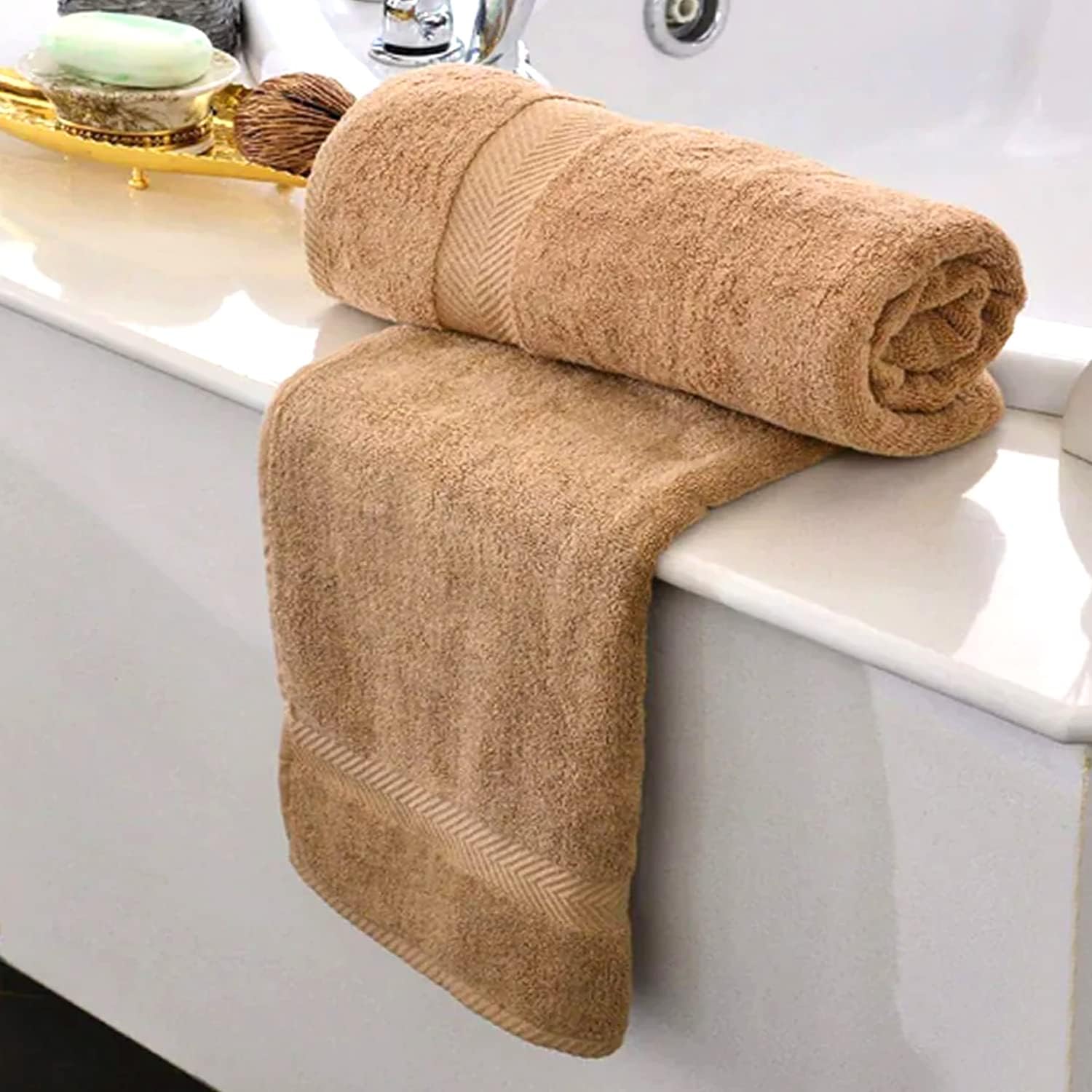 KAHAF Collection 6-Pack Bath Towels - Lightweight - Extra Absorbent - 100% Cotton - Shower towels (Multi, 27 inchesx54 inches) - Image 4