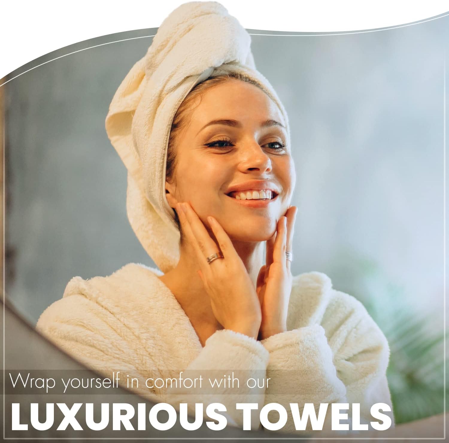 KAHAF Collection 6-Pack Bath Towels - Lightweight - Extra Absorbent - 100% Cotton - Shower towels (Multi, 27 inchesx54 inches) - Image 7