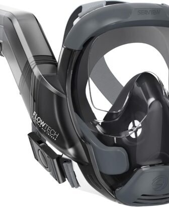 Seaview 180 V3 Full Face Snorkel Mask - Snorkeling Gear for Adults | Snorkel Mask Adult with 180 Panoramic Viewing and Up to 600% Easier Breathing- Patented Flowtech Air Intake