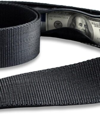Money Belt for Men Travel Security Belt with Hidden Money Compartment Pocket, Cashsafe Anti-Theft Wallet Non-Metal Buckle